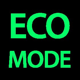 สัญลักษณ์สีเขียวบนแผงคอนโซลรถแสดงสถานะการใช้งาน ECO Mode