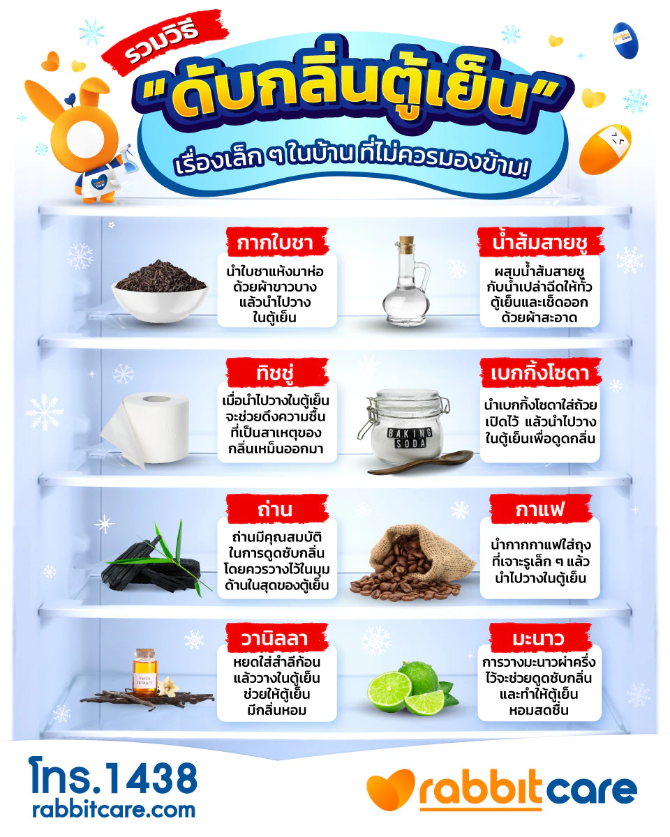 รวมวิธีดับกลิ่นตู้เย็นด้วยของในบ้านอย่างทิชชู่ น้ำส้มสายชู เบกกิ้งโซดา ถ่าน และอื่น ๆ
