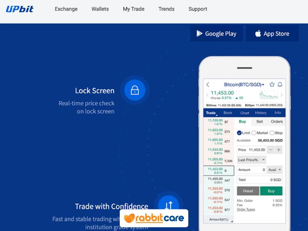 giao diện sàn Upbit