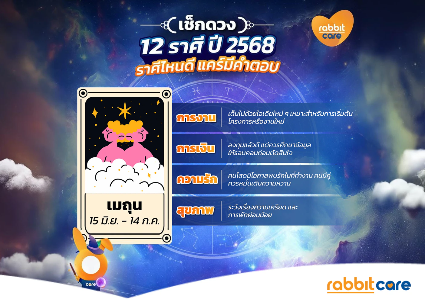 ดวงประจำปี 2568 ราศีเมถุน