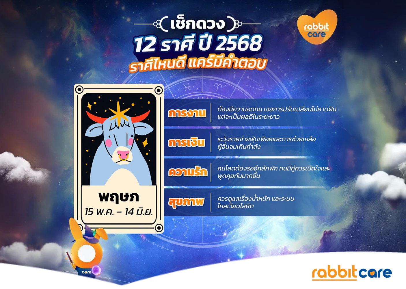 ดวงประจำปี 2568 ราศีพฤษภ