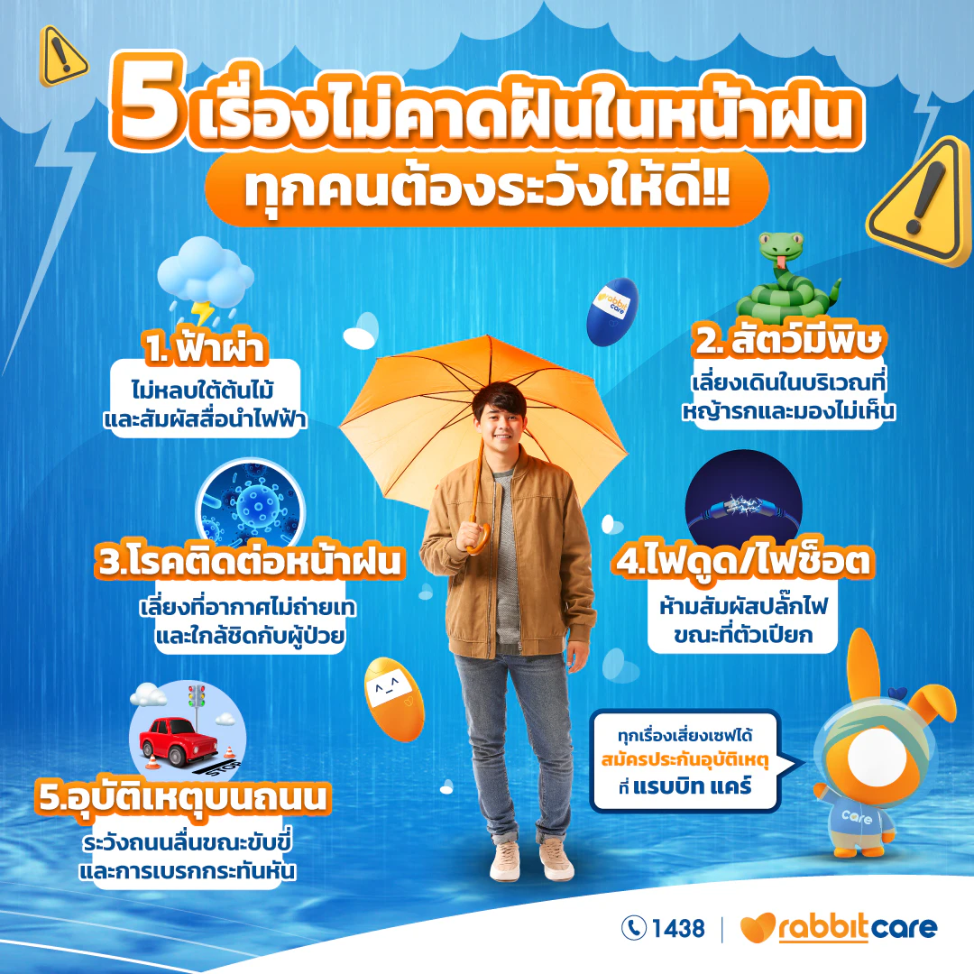 อันตรายที่อาจเกิดขึ้นได้ในหน้าฝน