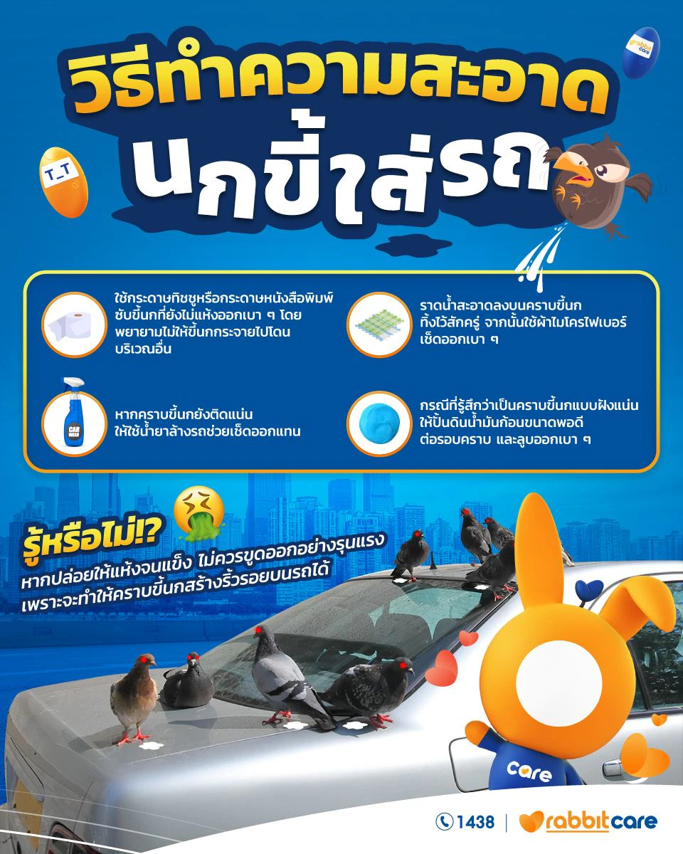 ยางไม้ติดรถ ทําไงดี