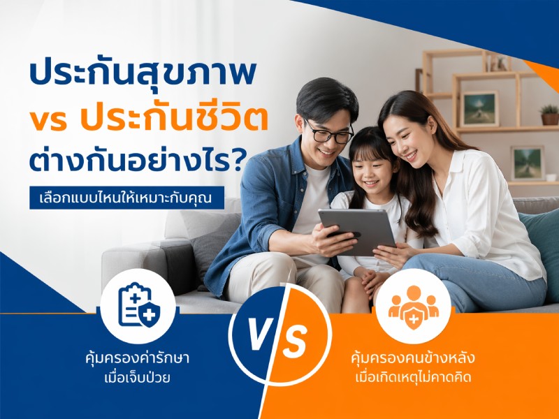 ประกันสุขภาพและประกันชีวิตมีบทบาทต่างกันอย่างไร