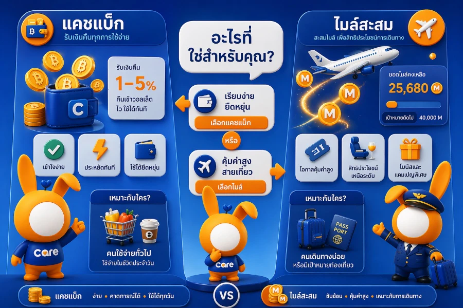 บัตรเครดิต Cashback หรือ สะสมแต้ม แบบไหนคุ้มกว่า?